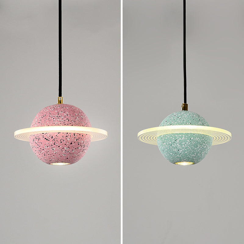Modern Style Spherical Shape Hanging Light Stone Hanging Lamp for Bedroom