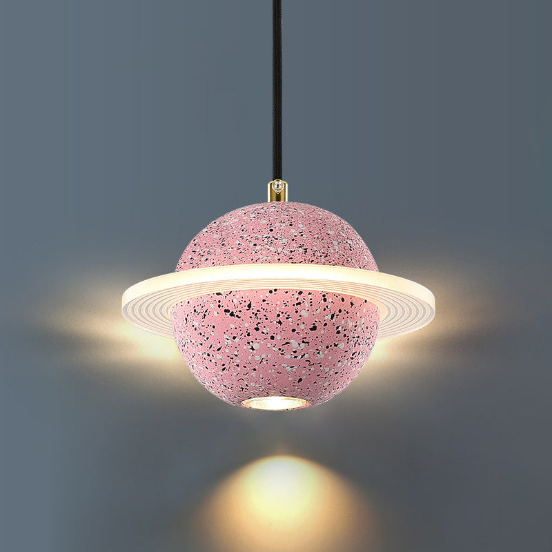 Modern Style Spherical Shape Hanging Light Stone Hanging Lamp for Bedroom