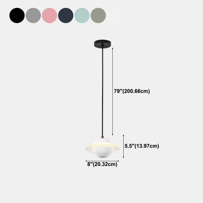 Modern Style Spherical Shape Hanging Light Stone Hanging Lamp for Bedroom