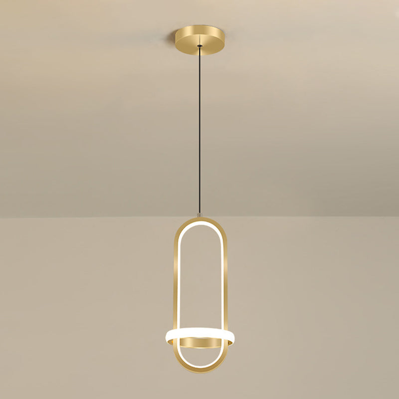 Modern Style Linear Shape Hanging Lights Metal Hanging Light Fixtures