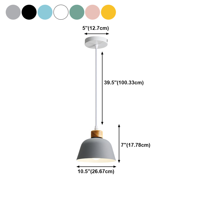 Schüsselform hängende Beleuchtung moderner Metall 1 hängende Lampe für Schlafzimmer