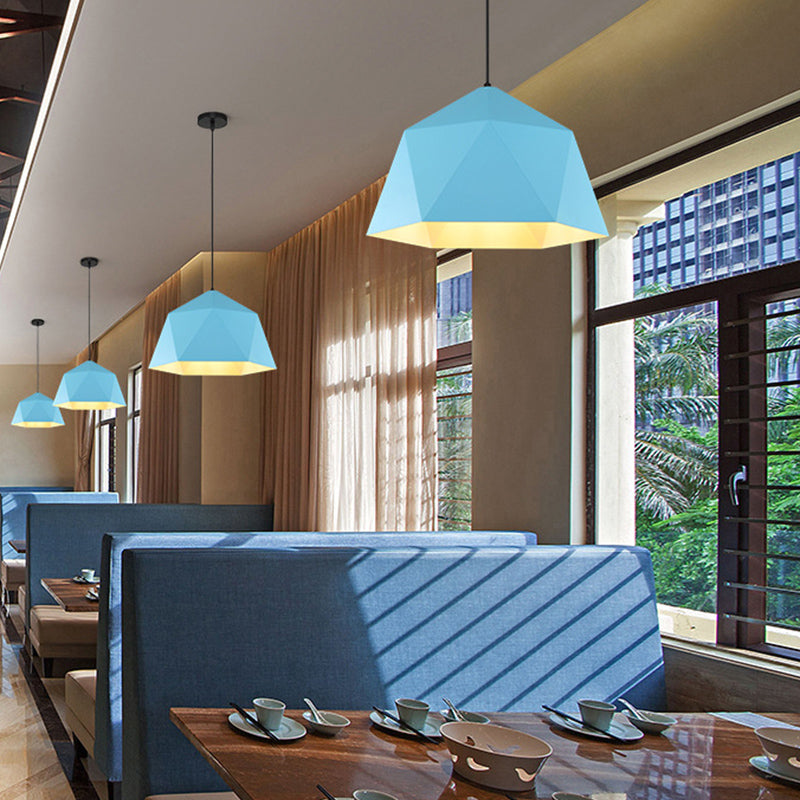 Macaron Style 1 Suspension de tête Lumière en aluminium Rhombus Pendante Pendante pour salle à manger