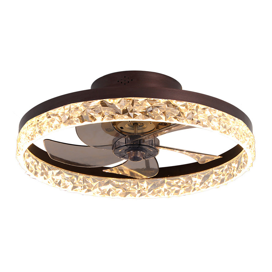 Ventola del soffitto del cerchio moderno Metal 1 Ventilato a soffitto a LED LEDE per camera da letto
