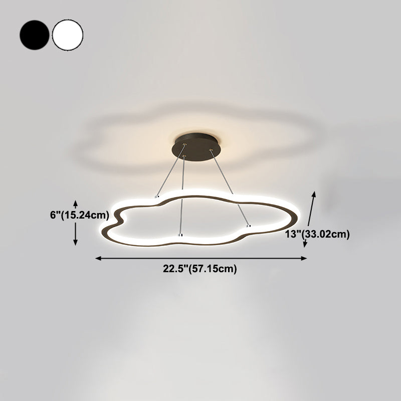 Nordischer Wolkenkronleuchter Metall Eins Licht LED Kronleuchter Anhänger für Wohnzimmer