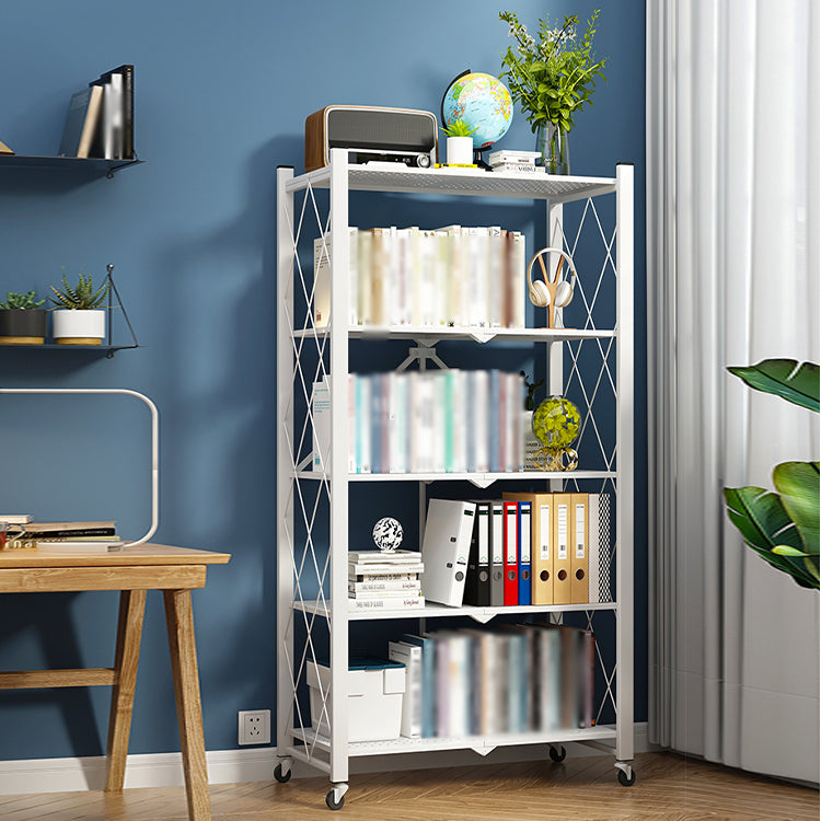 Industrial Open Etagere Bücherregal Metall -Bücherregal mit Zaubererrädern