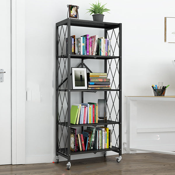 Industrial Open Etagere Bücherregal Metall -Bücherregal mit Zaubererrädern