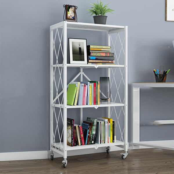 Industrial Open Etagere Bücherregal Metall -Bücherregal mit Zaubererrädern