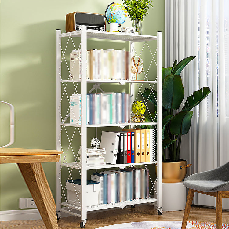 Industrial Open Etagere Bücherregal Metall -Bücherregal mit Zaubererrädern