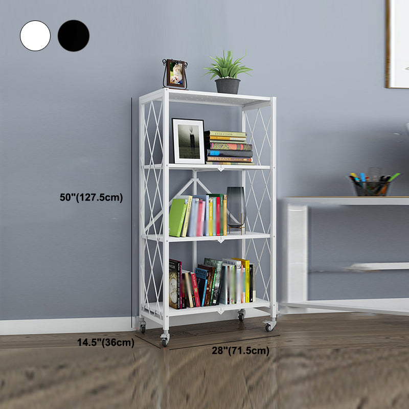 Industrial Open Etagere Bücherregal Metall -Bücherregal mit Zaubererrädern