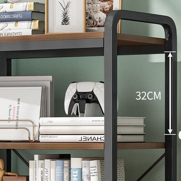 Industrial Open Etagere Bookshelf Steel Frame Manufactured Wood Shelf Bookshelf