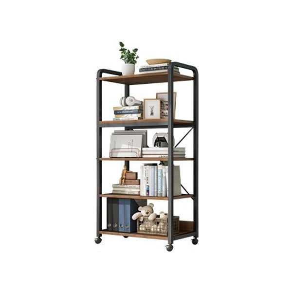 Industrial Open Etagere Bookshelf Steel Frame Manufactured Wood Shelf Bookshelf