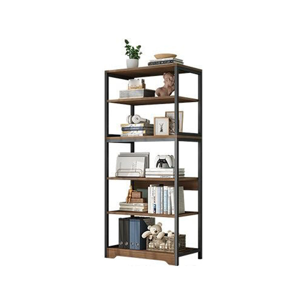 Industrial Open Etagere Bookshelf Steel Frame Manufactured Wood Shelf Bookshelf