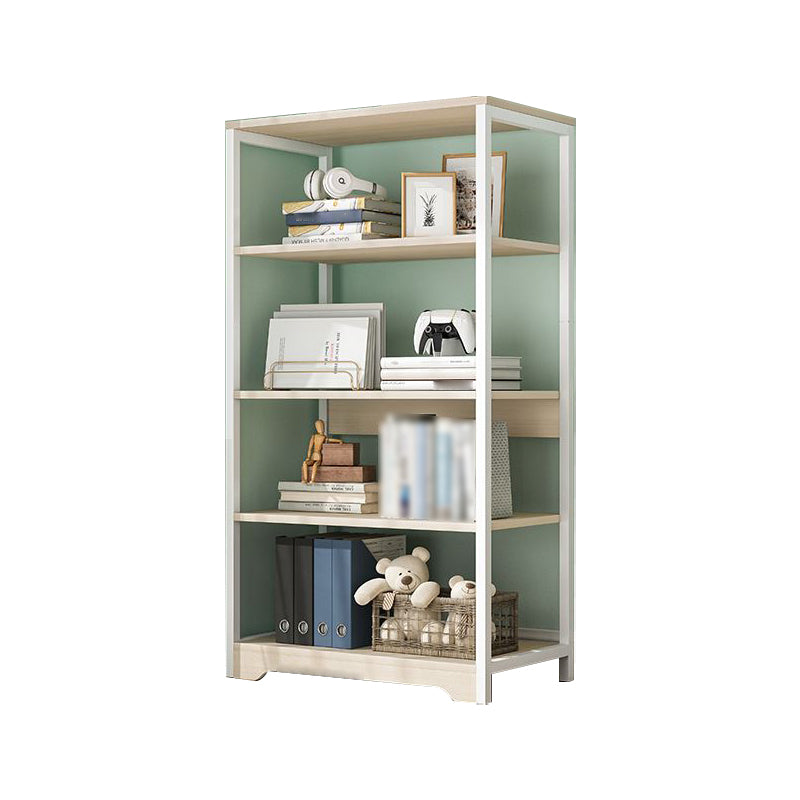 Industrial Open Etagere Bookshelf Steel Frame Manufactured Wood Shelf Bookshelf