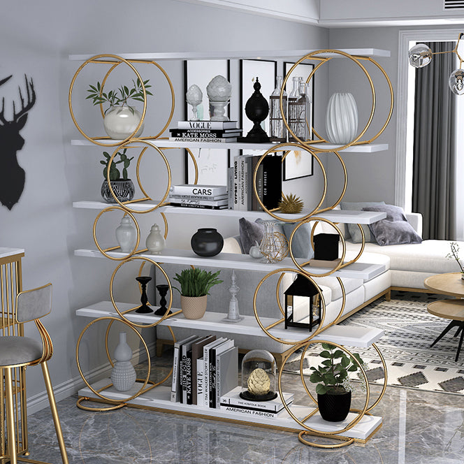 11.81 "W libreria di libreria glam in stile aperta libreria per la sala da studio dell'ufficio