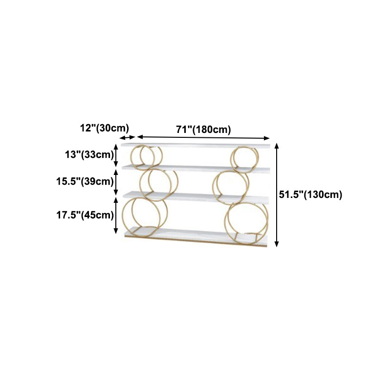 11.81 "W libreria di libreria glam in stile aperta libreria per la sala da studio dell'ufficio