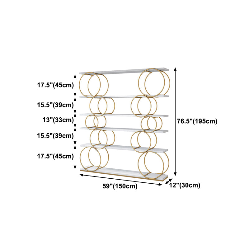 11.81 "W libreria di libreria glam in stile aperta libreria per la sala da studio dell'ufficio