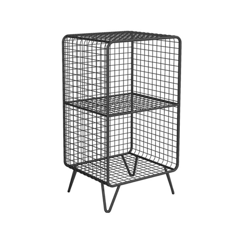 Glam Metal Iron Standard Bookshelf Vertical Closed Back Bookshelf
