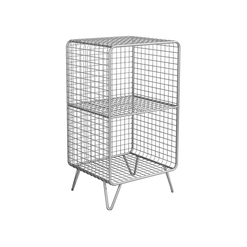 Glam Metal Iron Standard Bookshelf Vertical Closed Back Bookshelf