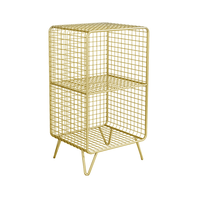 Glam Metal Iron Standard Bookshelf Vertical Closed Back Bookshelf