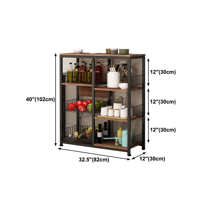 Libreria aperta verticale industriale telaio in metallo mandato in legno scaffale
