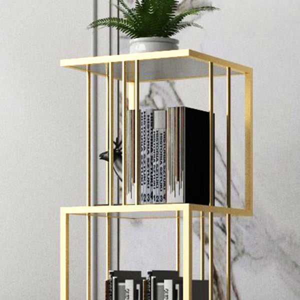 Glam Open Etagere Bookshelf di ferro verticale libreria per la casa