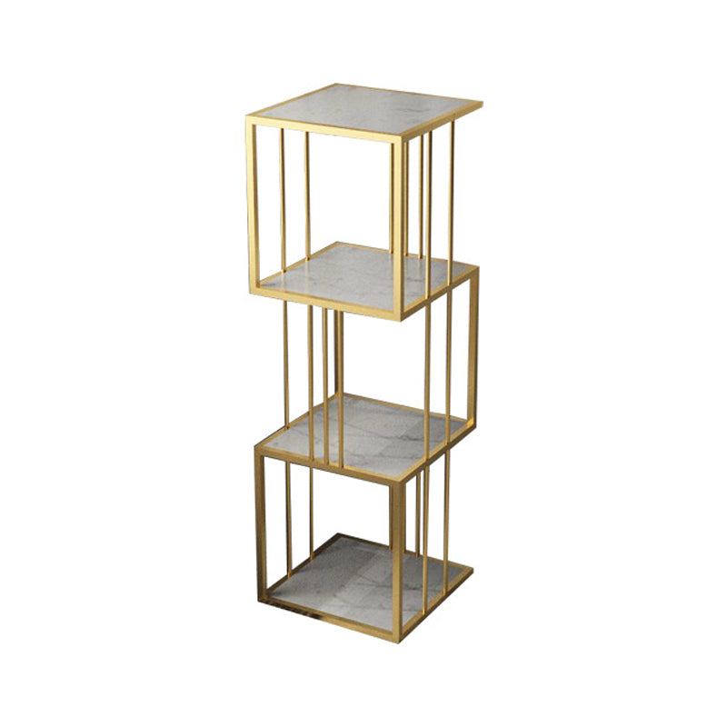 Glam Open Etagere Bookshelf di ferro verticale libreria per la casa