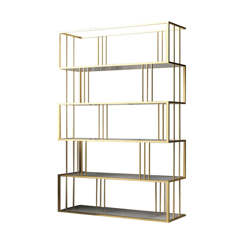 Glam Open Etagere Bookshelf di ferro verticale libreria per la casa