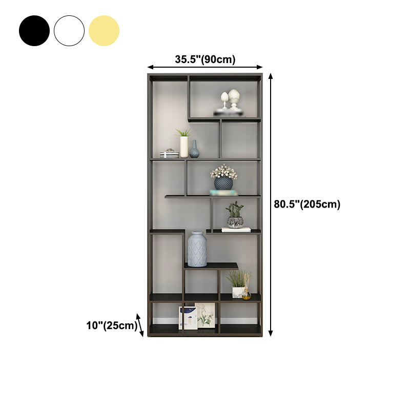 81 "H Bookcase Open Back in stile Glam per lo studio Home Office