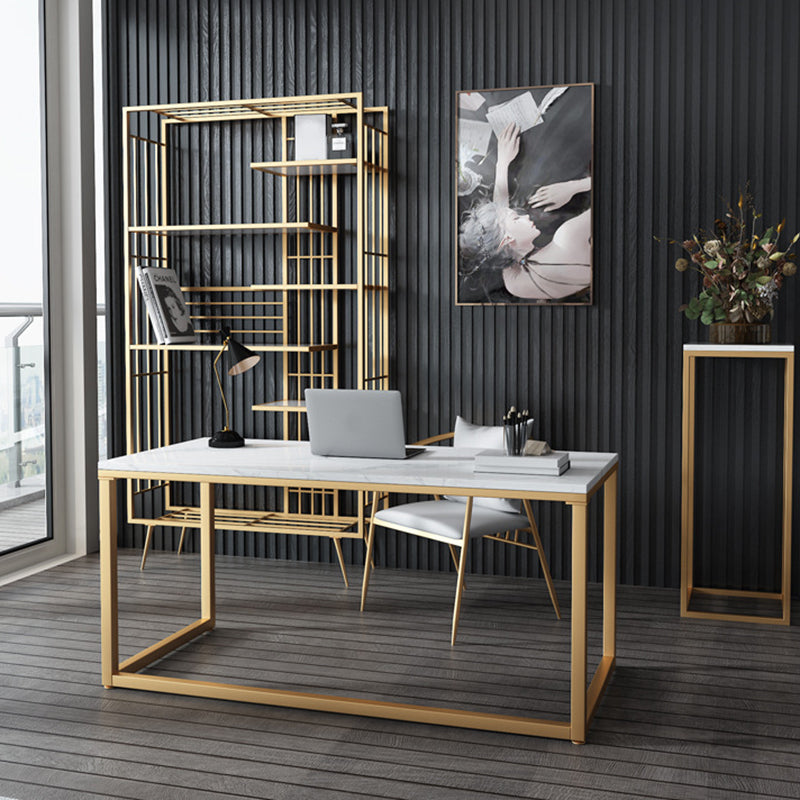 70.87"H Bookshelf  Open Back Glam Style Bookcase for Home Office Study Room