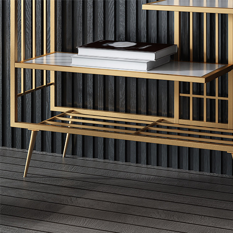 70.87"H Bookshelf  Open Back Glam Style Bookcase for Home Office Study Room