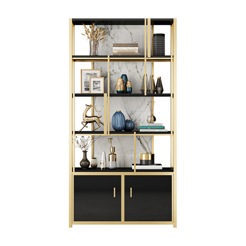12 "W 79" H libreria Glam in stile Glam Open Back Bookcase per Study Room Home Office