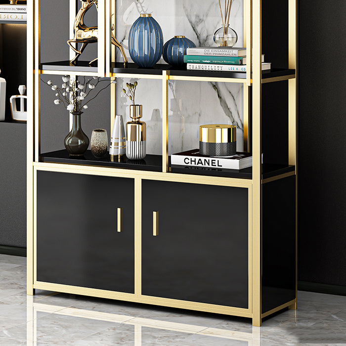 12 "W 79" H libreria Glam in stile Glam Open Back Bookcase per Study Room Home Office