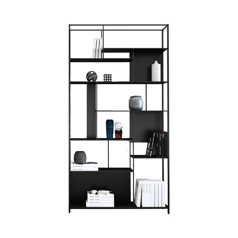 Metal Industrial Etagere Bookshelf Vertical Iron Open Bookshelf for Office