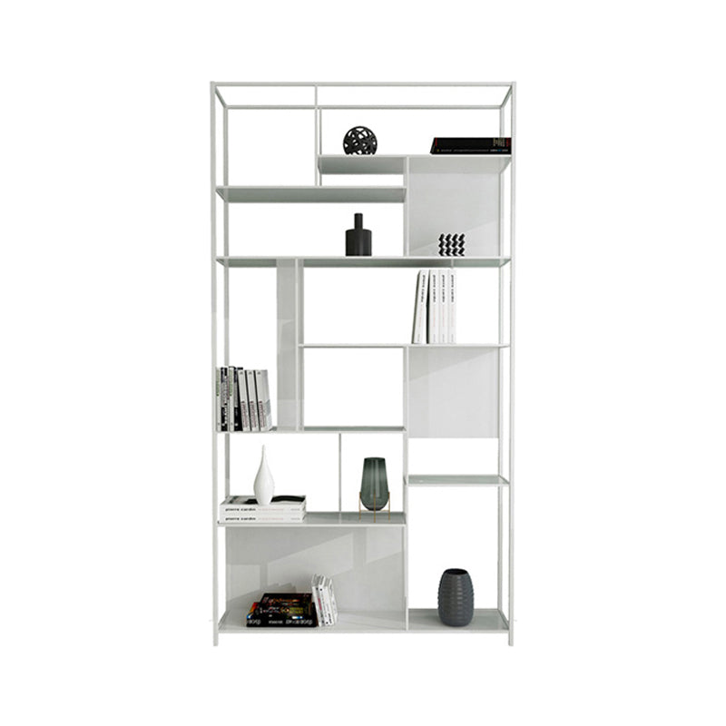 Metal Industrial Etagere Bookshelf Vertical Iron Open Bookshelf for Office