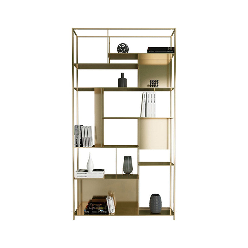 Metal Industrial Etagere Bookshelf Vertical Iron Open Bookshelf for Office