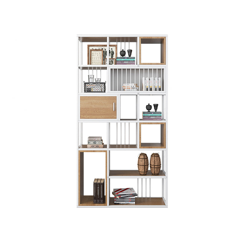 79"H Bookshelf Industrial Style Open Back Bookcase for Home Office
