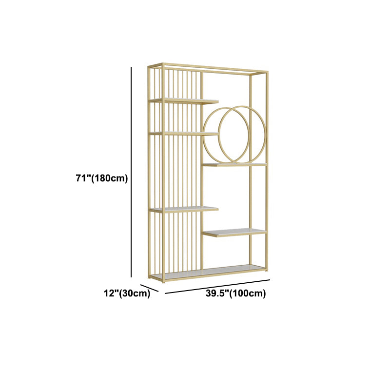 70,87 "H Bookshelf Glam Style Open Back Bücherregal für Home Office Study Room