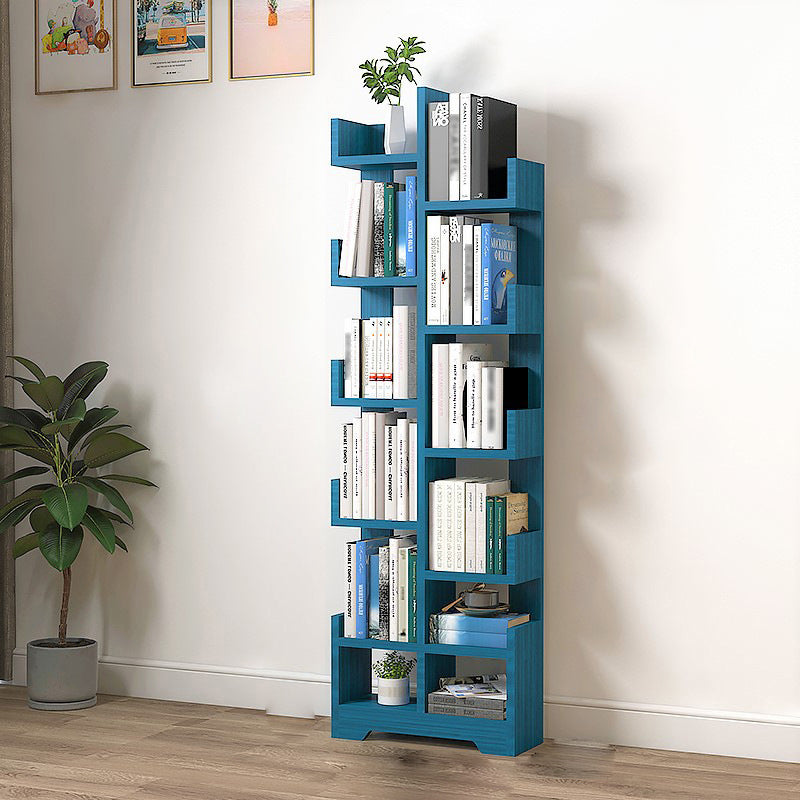 Scandinavian Manufactured Wood Geometric Bookshelf Vertical Open Bookshelf