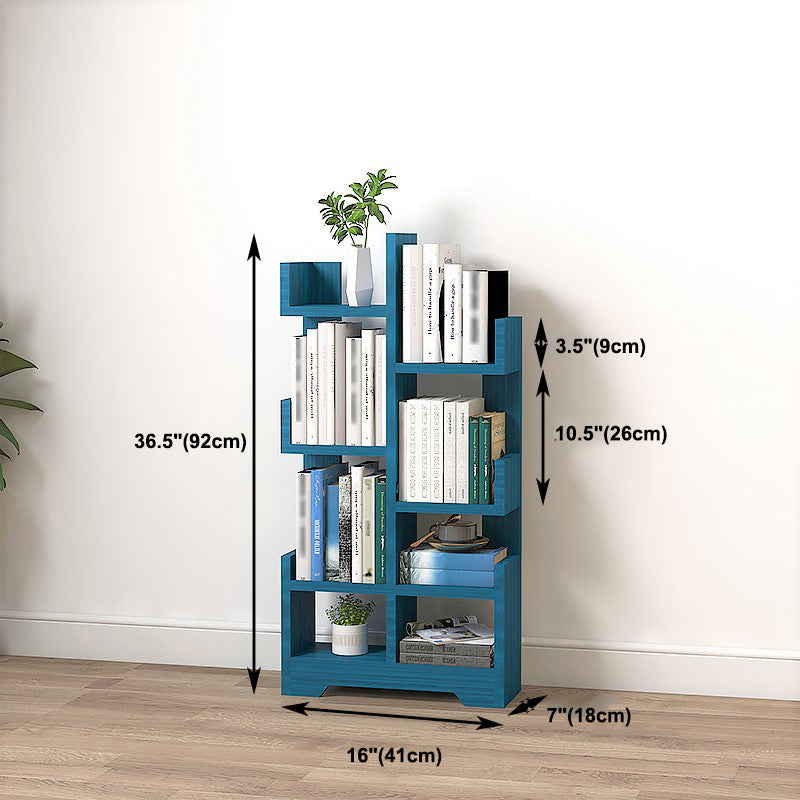 Scandinavian Manufactured Wood Geometric Bookshelf Vertical Open Bookshelf