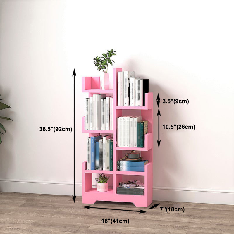 Libreria geometrica in legno fabbricato scandinavo libreria aperta verticale