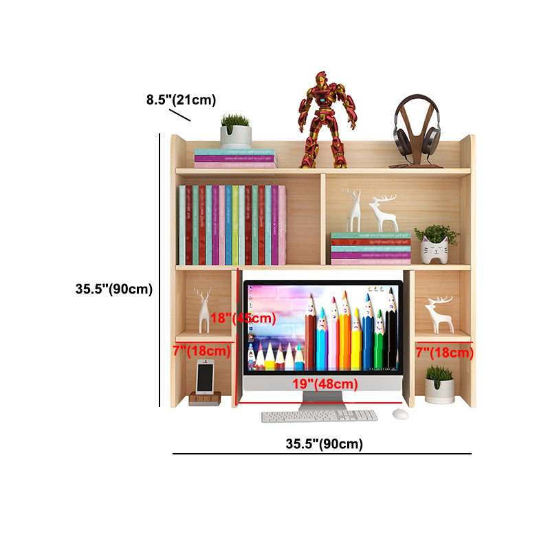 Skandinavischer geschlossener geometrischer Bücherregal natürlicher Kiefernholzbuchhandel