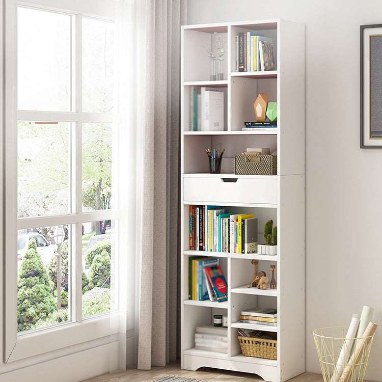 Libreria etagere scandinava in legno fabbricato verticale con cassetto