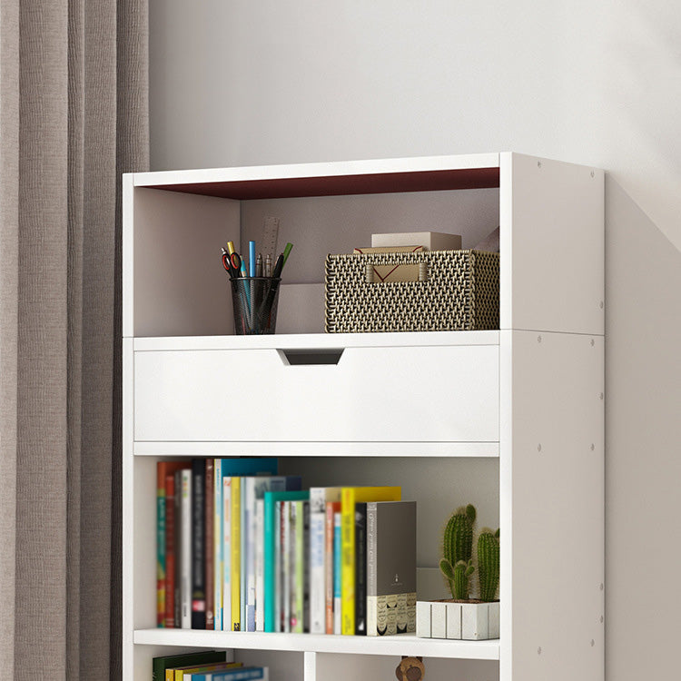 Libreria etagere scandinava in legno fabbricato verticale con cassetto