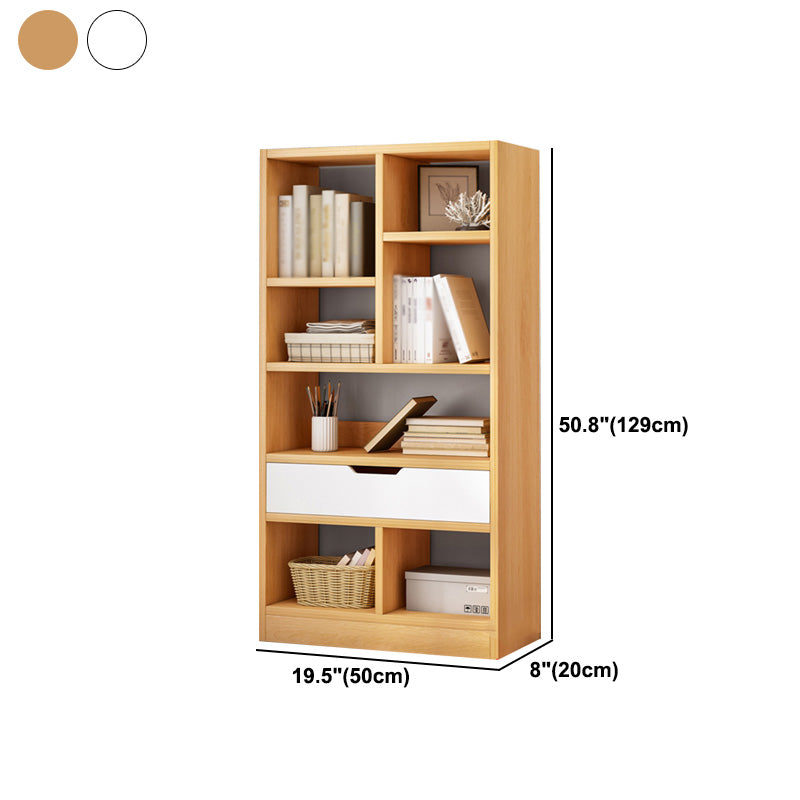 Libreria etagere scandinava in legno fabbricato verticale con cassetto