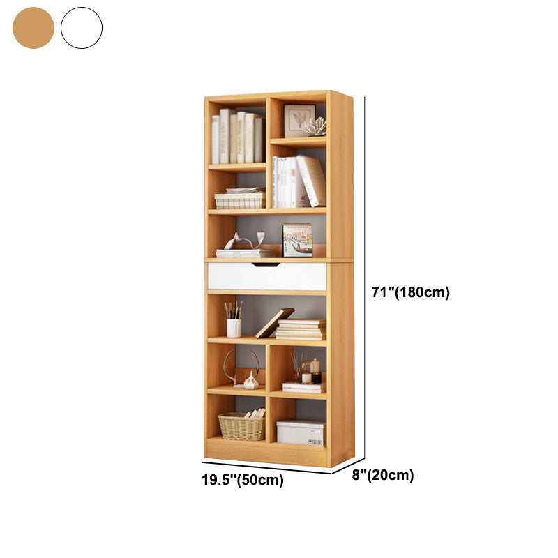 Libreria etagere scandinava in legno fabbricato verticale con cassetto