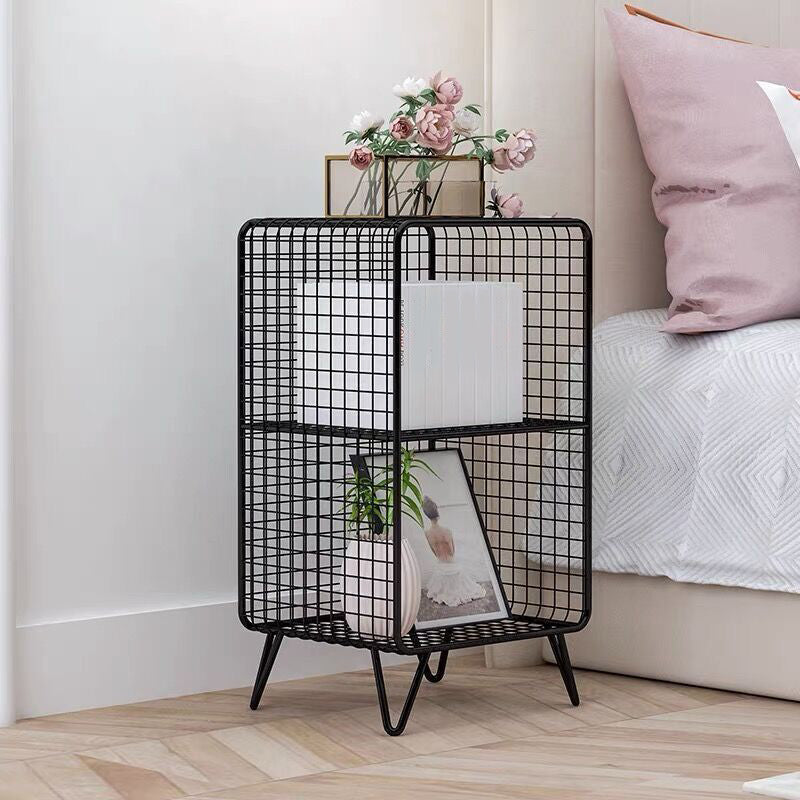 Iron Industrial Standard Bücherregal Back Back vertikales Bücherregal für Schlafzimmer