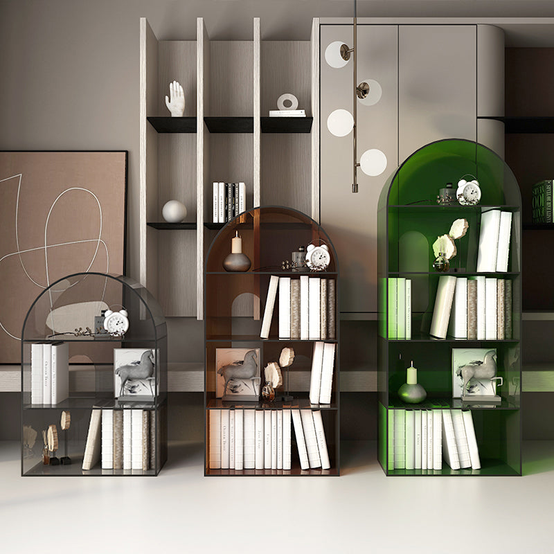 Open Back Bookshelf Acryl -Skandinavian Style -Bücherregal für Home Office Study Room