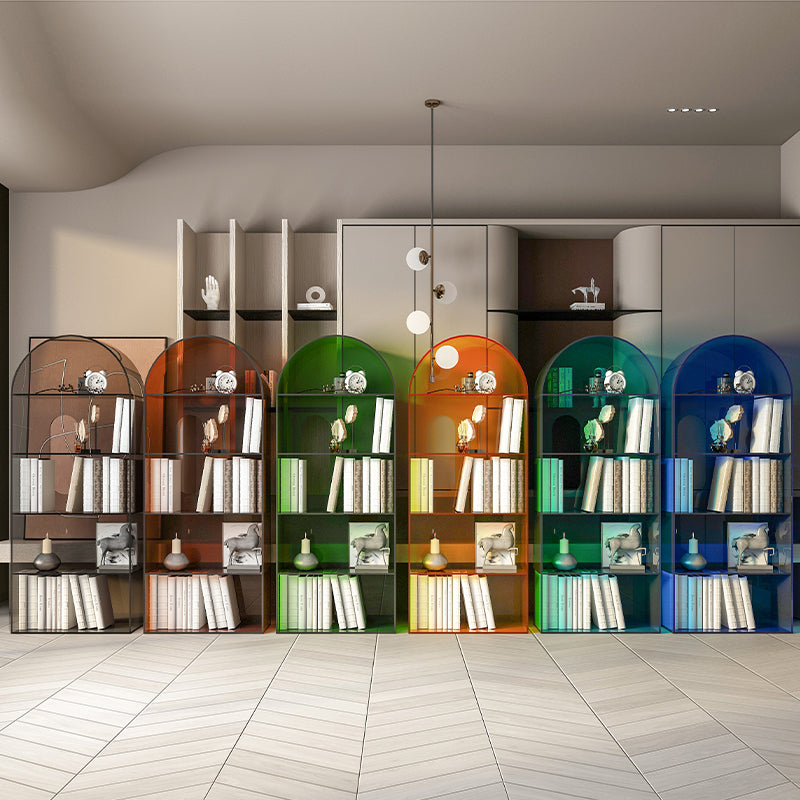 Open Back Bookshelf Acryl -Skandinavian Style -Bücherregal für Home Office Study Room