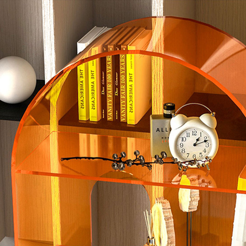 Open Back Bookshelf Acryl -Skandinavian Style -Bücherregal für Home Office Study Room