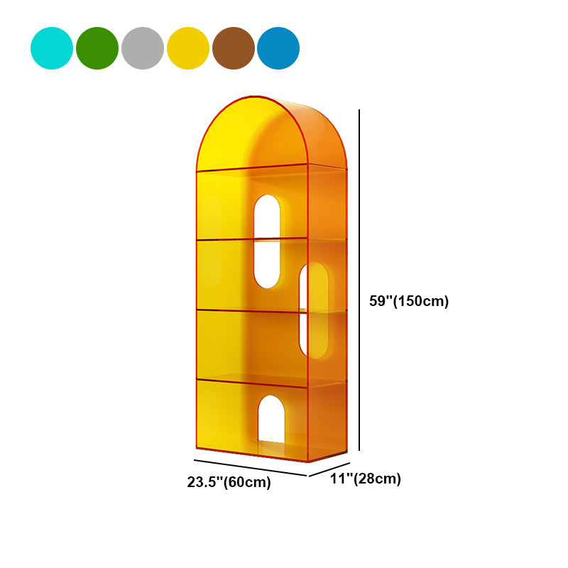 Open Back Bookshelf Acryl -Skandinavian Style -Bücherregal für Home Office Study Room